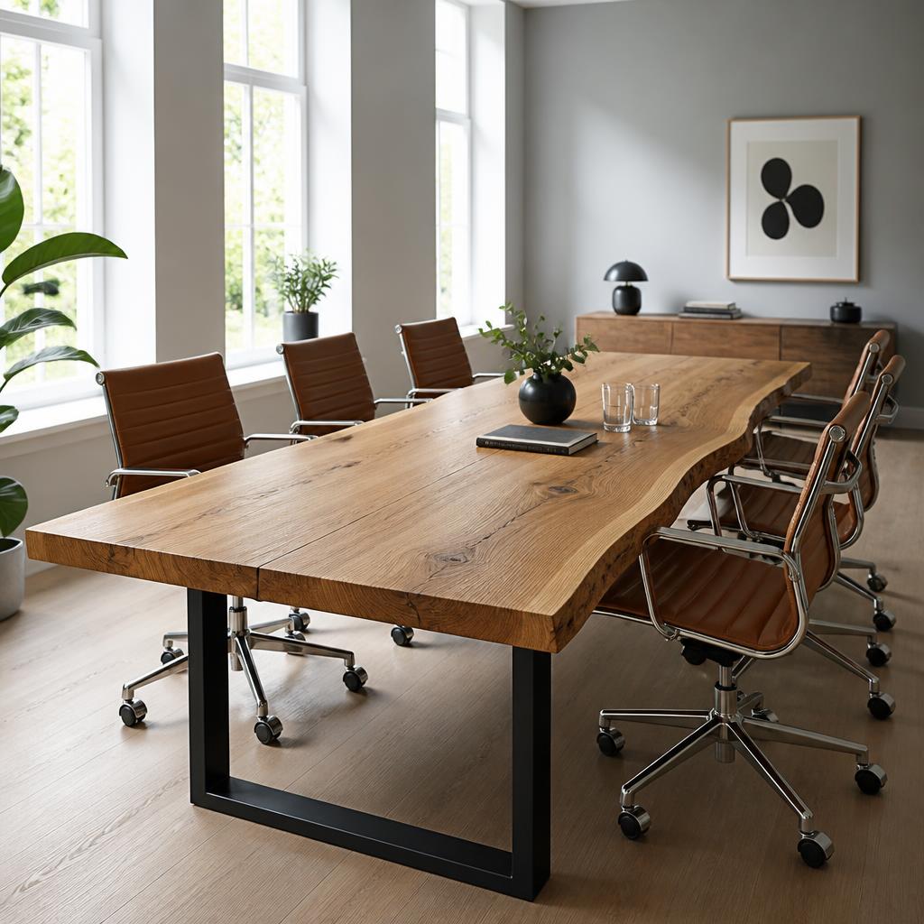 Live-Edge Oak Conference Table