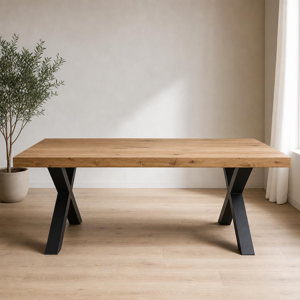 X-Frame Oak Dining Table